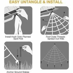 Unbranded Halloween Spider Web Set Decorative Halloween Costume Prop For Garden Decor -Piha myymälä 479314287 max