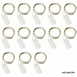 Unbrand 12pcs Led String Lights Lamp Hanging Garden Festivals Christmas Party Wedding Decoration