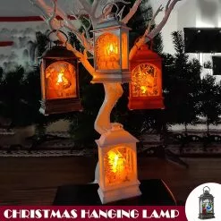 Unbrand Christmas Hanging Lamp Santa Claus Deer Snowman Light Home Garden Decoration -Piha myymälä 496247779 max