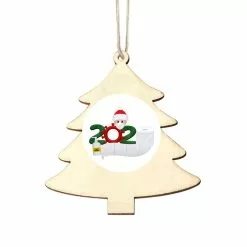 Unbrand 6pcs Garden Christmas Tree Wooden Sign Ornaments Diy Hanging Decorations For Xmas Parties Christmas