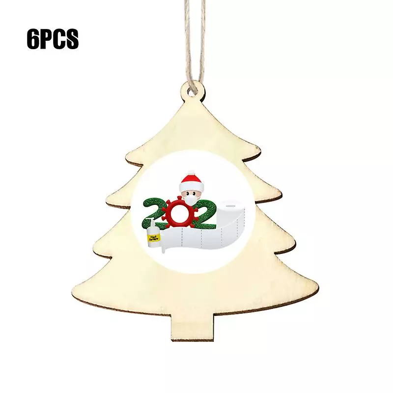 Unbrand 6pcs Garden Christmas Tree Wooden Sign Ornaments Diy Hanging Decorations For Xmas Parties Christmas 5 Unbrand 6pcs Garden Christmas Tree Wooden Sign Ornaments Diy Hanging Decorations For Xmas Parties Christmas - Image 3