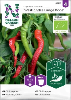 Nelson Garden Siemen Paprika, Chili-, Westlandse Lange R. Luomu