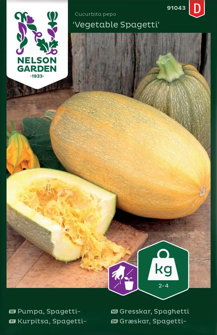 Nelson Garden Siemen Kurpitsa, Spagetti-, Vegetable Spagetti 3 Nelson Garden Siemen Kurpitsa, Spagetti-, Vegetable Spagetti