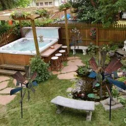 Unbranded Wind Spinners With Stake Windmill Metal Garden Spinners Wind Mill For Outdoor Yard Lawns Garden Decorations, -Piha myymälä 502663769 max