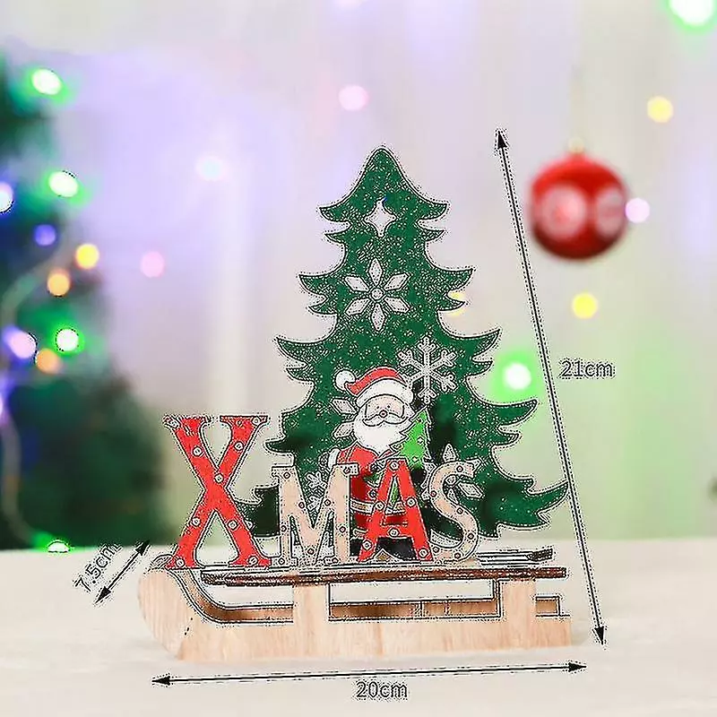 Unbranded Christmas Desktop Ornament Diy Sleigh Wooden Craft Home Garden Decoration 5 Unbranded Christmas Desktop Ornament Diy Sleigh Wooden Craft Home Garden Decoration - Image 3