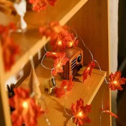 Unbranded String Lights Maple Leaf Light Twinkle Hanging Lighting Decorations Compatible With Indoor Outdoor Garden Halloween Thanksgiving Christmas Party Dcor -Piha myymälä 504181891 max
