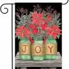 Unbranded Shxx Saytay Joy Mason Jars Christmas Garden Flag Poinsettias 12.5" X 18" Xq-zs112