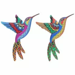Unbranded 2pcs Iron Hummingbird Hanging Decor Novel Balcony Garden Pendants Iron Crafts