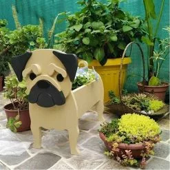 Unbranded Pet Plant Potted Stand Dog-shaped Potted Cute Animal Wood Pot For Home Garden Yard -Piha myymälä 504452009 max