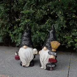 Unbranded Halloween Decorations Halloween Venue Decoration Props Garden Statue Faceless Doll Gnome Dwarf Goblin Resin Ornament (2pcs, Black) -Piha myymälä 504457283 max