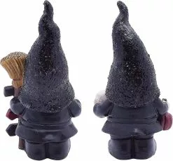 Unbranded Halloween Decorations Halloween Venue Decoration Props Garden Statue Faceless Doll Gnome Dwarf Goblin Resin Ornament (2pcs, Black) -Piha myymälä 504457426 max