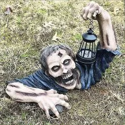 Unbranded Halloween Decor Crawling Lantern Zombie Statue With Led Light Resin Crafts Halloween Haunted House Yard Garden Decor Horror Prop -Piha myymälä 504457764 max