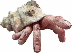 Unbranded Finger Parasitic Crab Sculpture Horror Snail Hand Resin Ornament Christmas Garden Decoration Ornament Creative Propsflesh Color1pcs