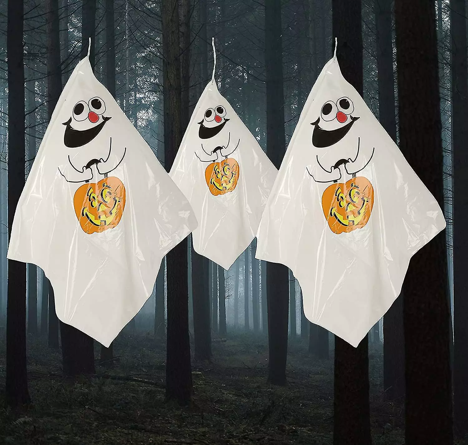 Unbranded Haunted Christmas Hanging Ghost Spooks Party Decoration Balloon Indoor Outdoor Garden Home(3pcs, White) 4 Unbranded Haunted Christmas Hanging Ghost Spooks Party Decoration Balloon Indoor Outdoor Garden Home(3pcs, White) - Image 2