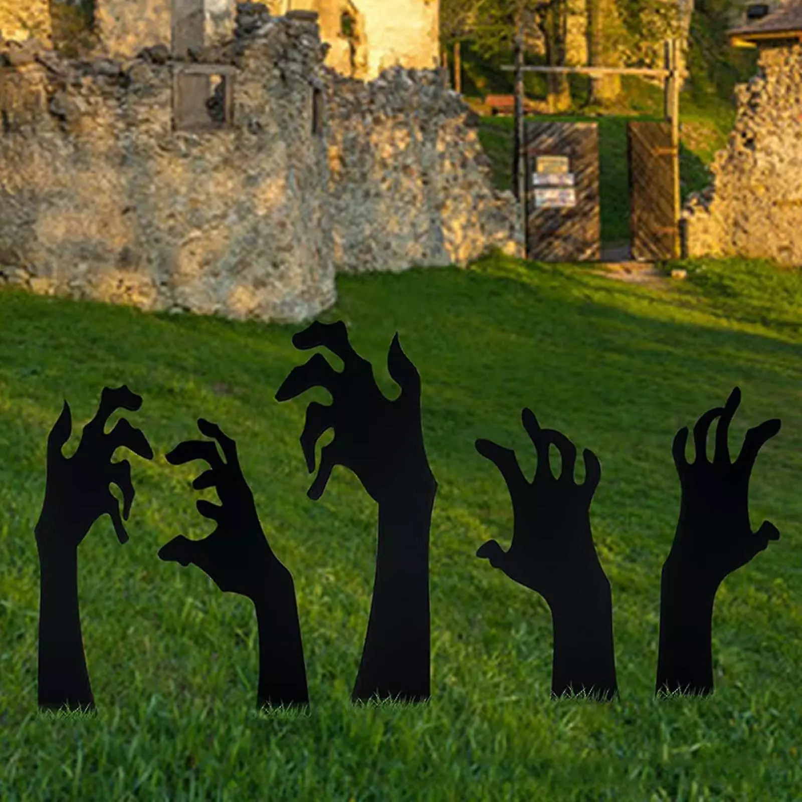 Unbranded Christmas Black Hands Yard Sign Ghost Hand Garden Statue Art Scary Silhouette Horror Sign Christmas Decorations Zombie Hand For Yards Lawn Outdoor Han 6 Unbranded Christmas Black Hands Yard Sign Ghost Hand Garden Statue Art Scary Silhouette Horror Sign Christmas Decorations Zombie Hand For Yards Lawn Outdoor Han - Image 4