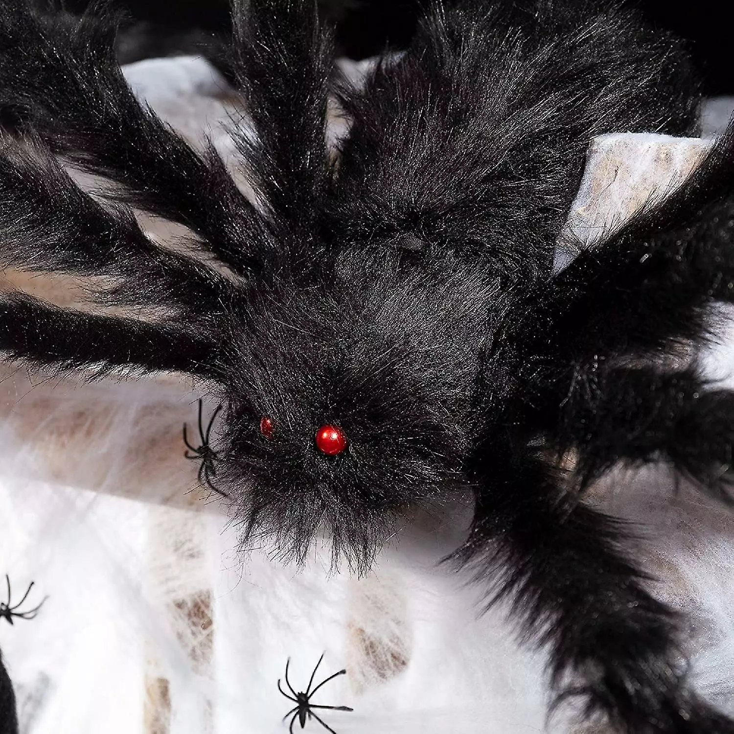 Sunshine® Halloween 60 Giant Fake Spider Web Decoration, With 200" Spider Web For Outdoor& Indoor Halloween Decoration In Yard, Lawn And Garden, Haunted House, 6 Sunshine® Halloween 60 Giant Fake Spider Web Decoration, With 200" Spider Web For Outdoor& Indoor Halloween Decoration In Yard, Lawn And Garden, Haunted House, - Image 4