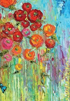 Unbranded Oland-fabulous Flowers-decorative Colorful Multicolor Spring Summer Usa-produced Garden Flag