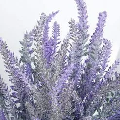 Unbranded 10 Bundles Fake Flowers Artificial Lavender Faux Plastic Purple Flowers Wedding Garden Patio