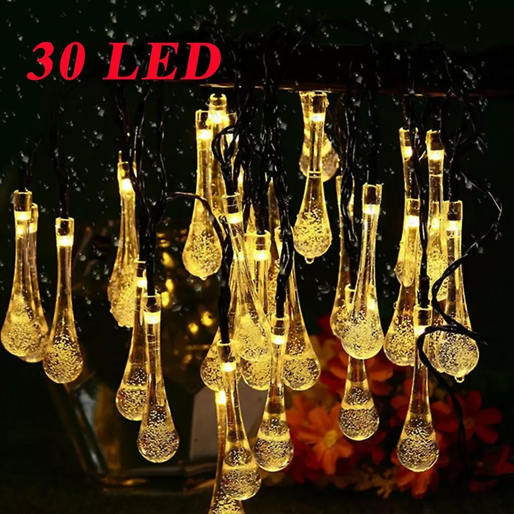 Unbranded Outdoor Garden Party 30 Led Teardrop Solar Waterproof Garden Lantern String 3 Unbranded Outdoor Garden Party 30 Led Teardrop Solar Waterproof Garden Lantern String