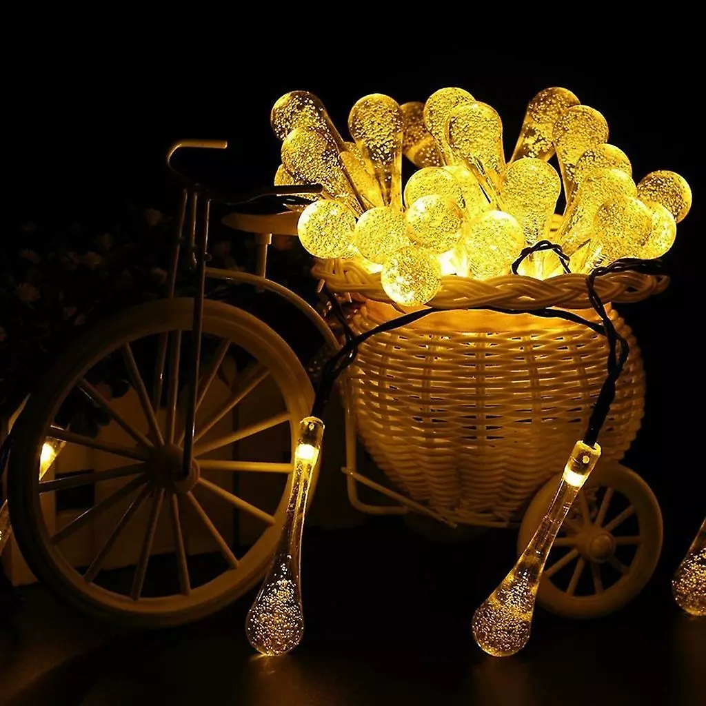 Unbranded Outdoor Garden Party 30 Led Teardrop Solar Waterproof Garden Lantern String 5 Unbranded Outdoor Garden Party 30 Led Teardrop Solar Waterproof Garden Lantern String - Image 3