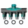 Unbranded Garden Hose Connector With 3pcs Hoses Washer 4 Way Heavy Duty Hose Tap Splitter Shut -Piha myymälä 519575518 max