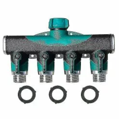 Unbranded Garden Hose Connector With 3pcs Hoses Washer 4 Way Heavy Duty Hose Tap Splitter Shut