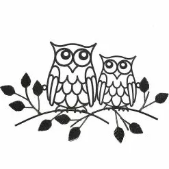 Unbranded Metal Owl Decor Metal Owl Wall Art Decor For Home Living Room Bedroom Garden Patio Indoor Or Outdoor