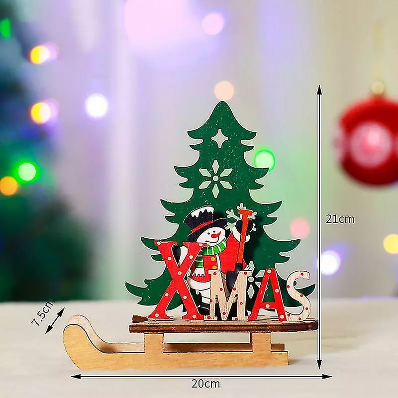 Unbranded Christmas Desktop Ornament Diy Sleigh Wooden Craft Home Garden Decoration 7 Unbranded Christmas Desktop Ornament Diy Sleigh Wooden Craft Home Garden Decoration - Image 5