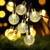 Nzexv Solar Garden Pghts, 50 Led 7m/24ft Outdoor String Pghts Waterproof 8 Modes Indoor/outdoor Garden, Patio, Yard, Home, Party, Wedding, Festival Decorati