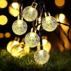 Nzexv Solar Garden Pghts, 50 Led 7m/24ft Outdoor String Pghts Waterproof 8 Modes Indoor/outdoor Garden, Patio, Yard, Home, Party, Wedding, Festival Decorati