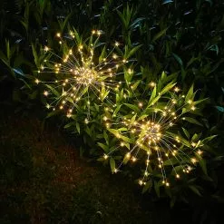 Morakot Outdoor Solar Garden Lights, 2 Pack 120 Leds 2 Lighting Modes Waterproof Fireworks Light For Outdoor Patio Walkway Pathway Decorative - Warm White -Piha myymälä 542847170 max