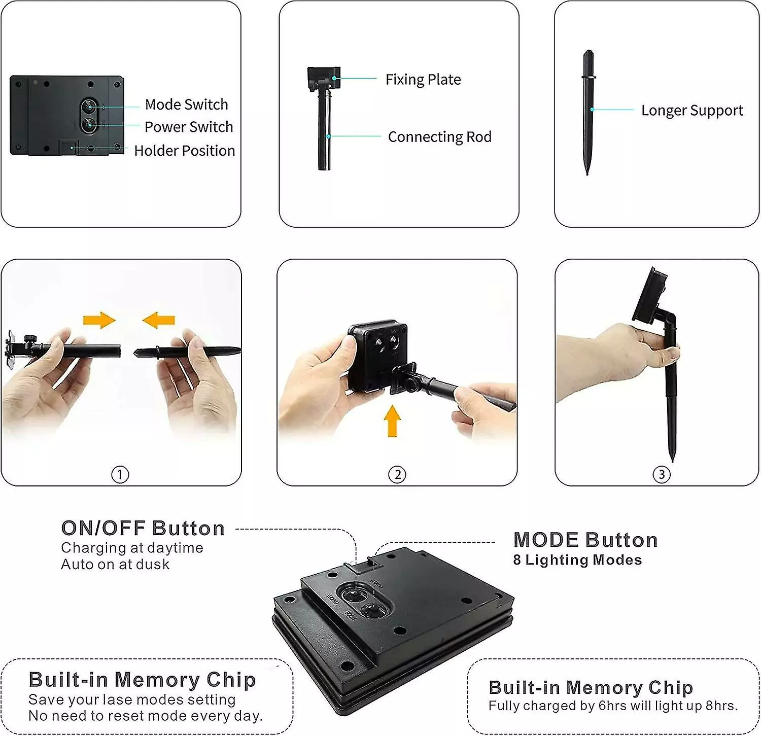 Unbranded Solar Yard Decorations Star Lights 8 Modes Outdoor Waterproof Solar Powered Garden St 6 Unbranded Solar Yard Decorations Star Lights 8 Modes Outdoor Waterproof Solar Powered Garden St - Image 5