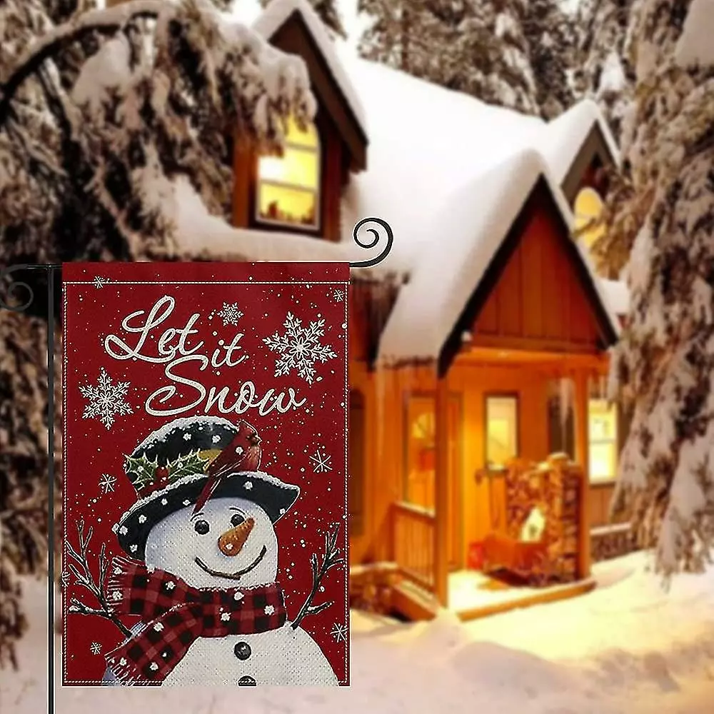 Unbranded Let It Snow Christmas Garden Flag 12x18in Double Sided 4 Unbranded Let It Snow Christmas Garden Flag 12x18in Double Sided - Image 2