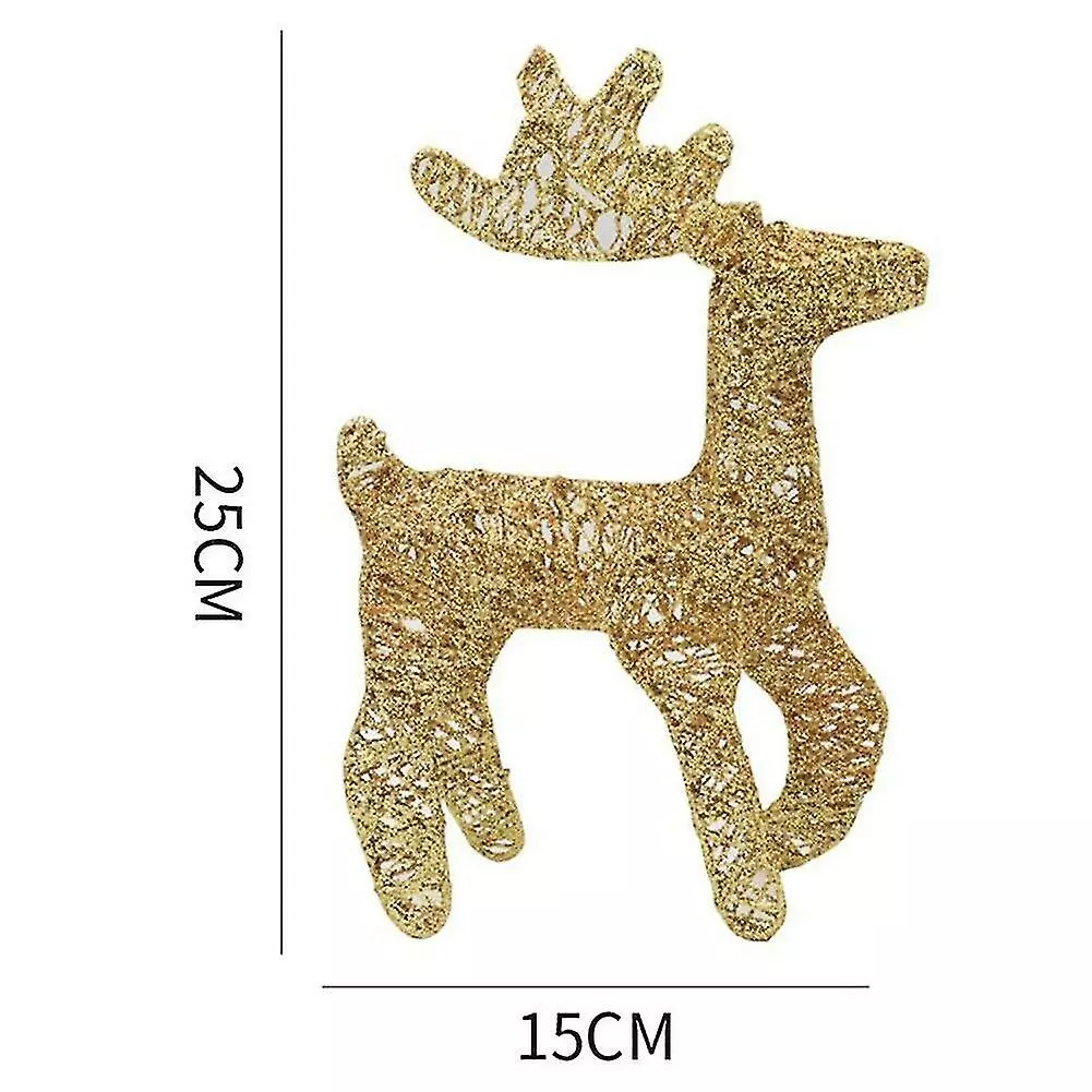 Unbranded Christmas Deer Reindeer Snowy Deer Winter Scene Decoration Garden Gift.(gold)(1pcs) 6 Unbranded Christmas Deer Reindeer Snowy Deer Winter Scene Decoration Garden Gift.(gold)(1pcs) - Image 4