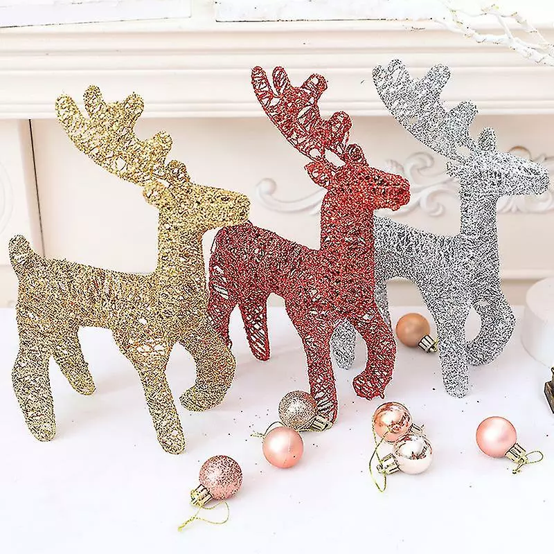 Unbranded Christmas Deer Reindeer Snowy Deer Winter Scene Decoration Garden Gift.(gold)(1pcs) 7 Unbranded Christmas Deer Reindeer Snowy Deer Winter Scene Decoration Garden Gift.(gold)(1pcs) - Image 5
