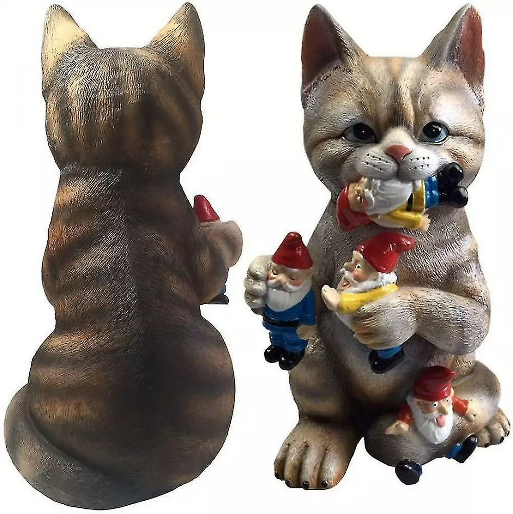 Unbranded Mischievous Cat Garden Gnome Statue Figurine - Best Art Dcor For Indoor Outdoor Home Or Office (one Size, Mischievous Cat) Xq-b17 5 Unbranded Mischievous Cat Garden Gnome Statue Figurine - Best Art Dcor For Indoor Outdoor Home Or Office (one Size, Mischievous Cat) Xq-b17 - Image 3