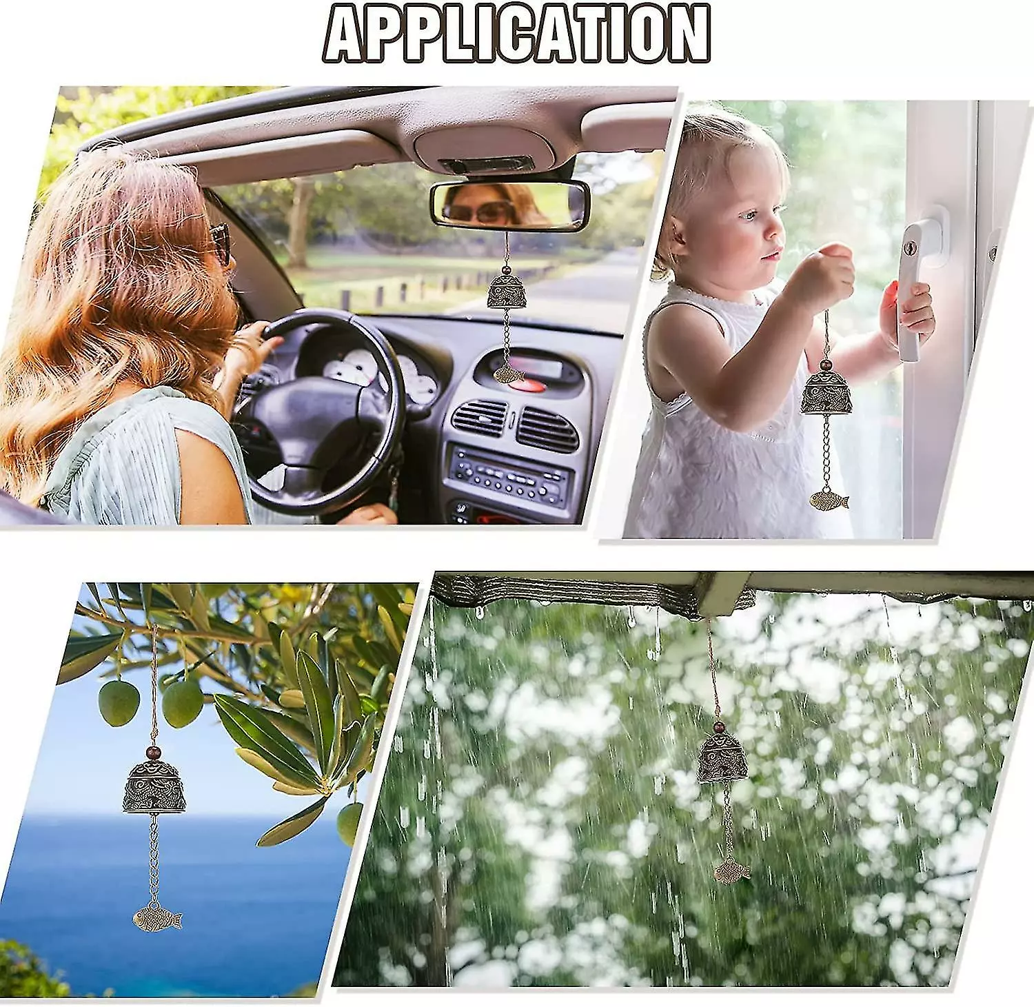 Sl Fengshui Bell Vintage Dragon Bell Fengshui Wind Chimes Good Luck Oriental Bells Hanging Blessing Fish Ornaments For Home Garden Yard Good Luck B 4 Sl Fengshui Bell Vintage Dragon Bell Fengshui Wind Chimes Good Luck Oriental Bells Hanging Blessing Fish Ornaments For Home Garden Yard Good Luck B - Image 2