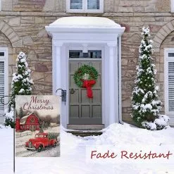 Unbranded Home Decorative Merry Christmas Garden Flag Red Truck Double Sided, House Yard Flag Xmas Pickup, Outside Holiday Yard Decorations -Piha myymälä 556724562 max