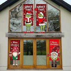 Sl Chang Christmas Decoration Grinch Hanging Faceless Doll Door Hanging Flag Garden Flag -Piha myymälä 557945322 max