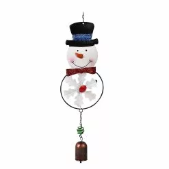 Unbranded Creative Iron Christmas Wind Chime Color Pendant Home Santa Bell Balcony Garden Decoration