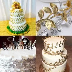 Unbranded 2pcs Leaf Ribbon - 10m Long - For Crafts,garden Decor(silver,gold) -Piha myymälä 573787244 max