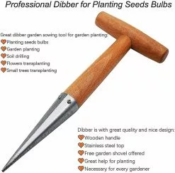Unbranded Bulb Planter Tool, Long Handle Garden Tool For Planting Seeds Bulbs, Sowing Seeds Dispenser, Hand Wood Dibble Tool -Piha myymälä 573850547 max