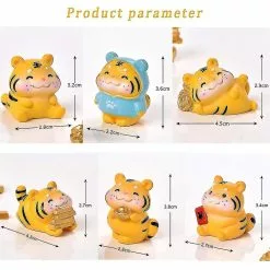 Unbranded Home Decor Desktop Tiger Statues Diy Garden Ornament Tiger Figurine C -Piha myymälä 574375141 max