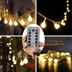 Unbranded Globe String Lights Battery Powered 6m 40led String Lights 8 Modes Waterproof With Remote For Christmas Wedding Garden Party Decoration 9 Unbranded Globe String Lights Battery Powered 6m 40led String Lights 8 Modes Waterproof With Remote For Christmas Wedding Garden Party Decoration -Piha myymälä 584928724 max