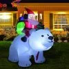 Calista 2.1m Festival Inflatable Doll Christmas Inflatable Decoration Santa Claus White Bear Outdoor Garden Party Arrangement Props Ns2