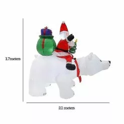 Calista 2.1m Festival Inflatable Doll Christmas Inflatable Decoration Santa Claus White Bear Outdoor Garden Party Arrangement Props Ns2 -Piha myymälä 586440559 max