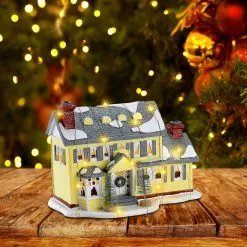 Unbranded Christmas Collection Ornaments Village Houses Town Xmas Ornamnet Resin Creative Fairytale Garden Battery Operate -Piha myymälä 592885788 max