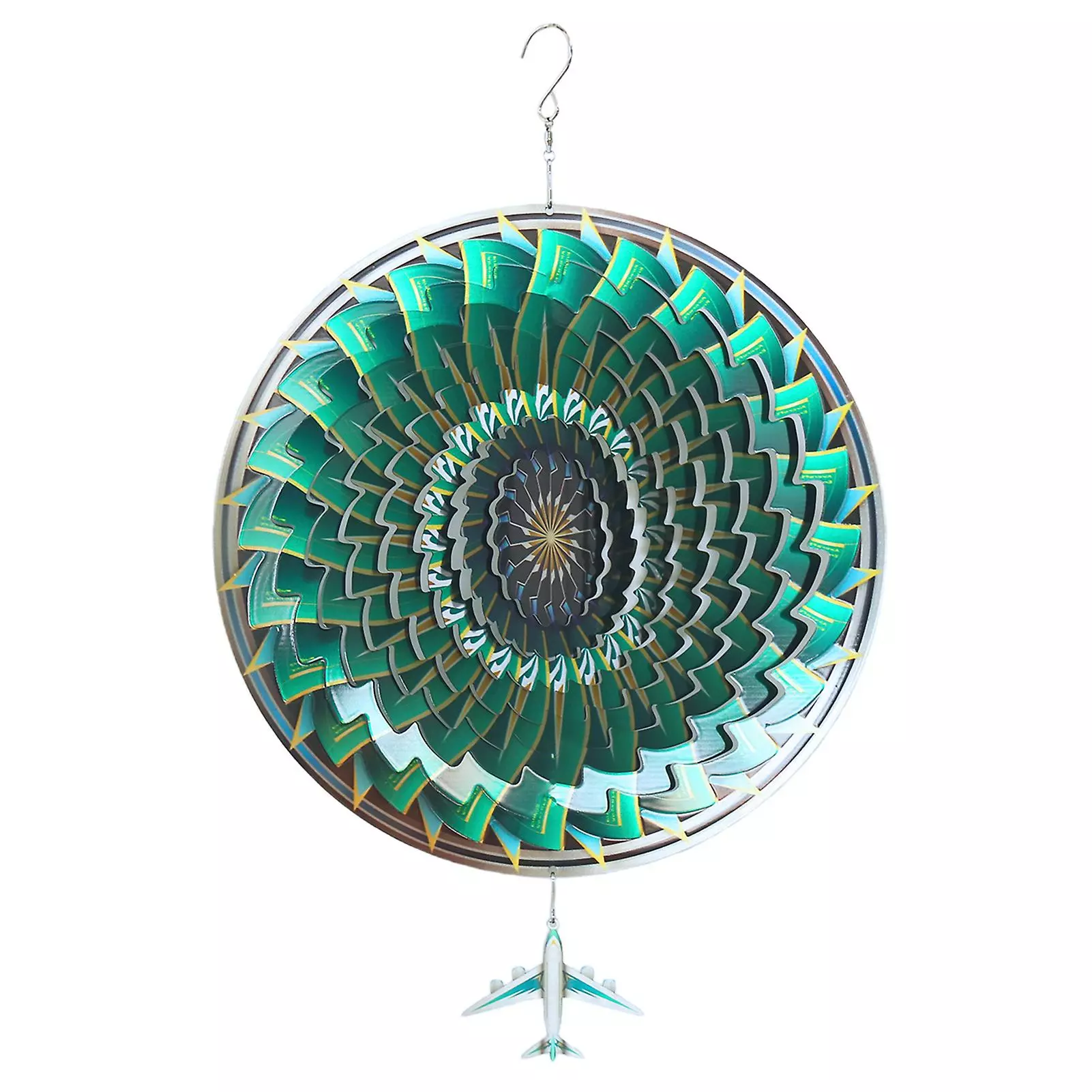 Unbranded Colorful 3D Wind Spinner Airplane Stainless Steel Wind Chime For Garden 3 Unbranded Colorful 3D Wind Spinner Airplane Stainless Steel Wind Chime For Garden