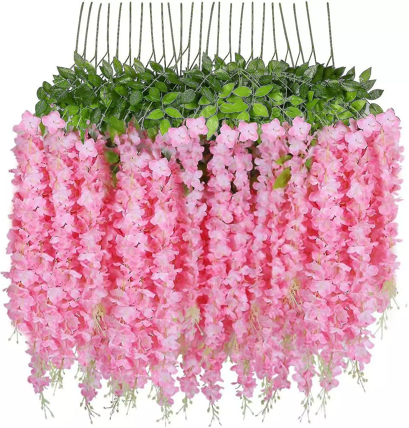 Unbranded 24 Pieces Of 3.6 Feet/piece Of Artificial Flowers And Fake Wisteria Garlands For Hanging Wisteria Silk Flowers, Suitable For Home Garden Wedding Party 3 Unbranded 24 Pieces Of 3.6 Feet/piece Of Artificial Flowers And Fake Wisteria Garlands For Hanging Wisteria Silk Flowers, Suitable For Home Garden Wedding Party