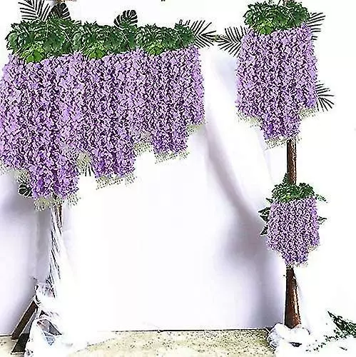 Unbranded 24 Pieces Of 3.6 Feet/piece Of Artificial Flowers And Fake Wisteria Garlands For Hanging Wisteria Silk Flowers, Suitable For Home Garden Wedding Party 4 Unbranded 24 Pieces Of 3.6 Feet/piece Of Artificial Flowers And Fake Wisteria Garlands For Hanging Wisteria Silk Flowers, Suitable For Home Garden Wedding Party - Image 2